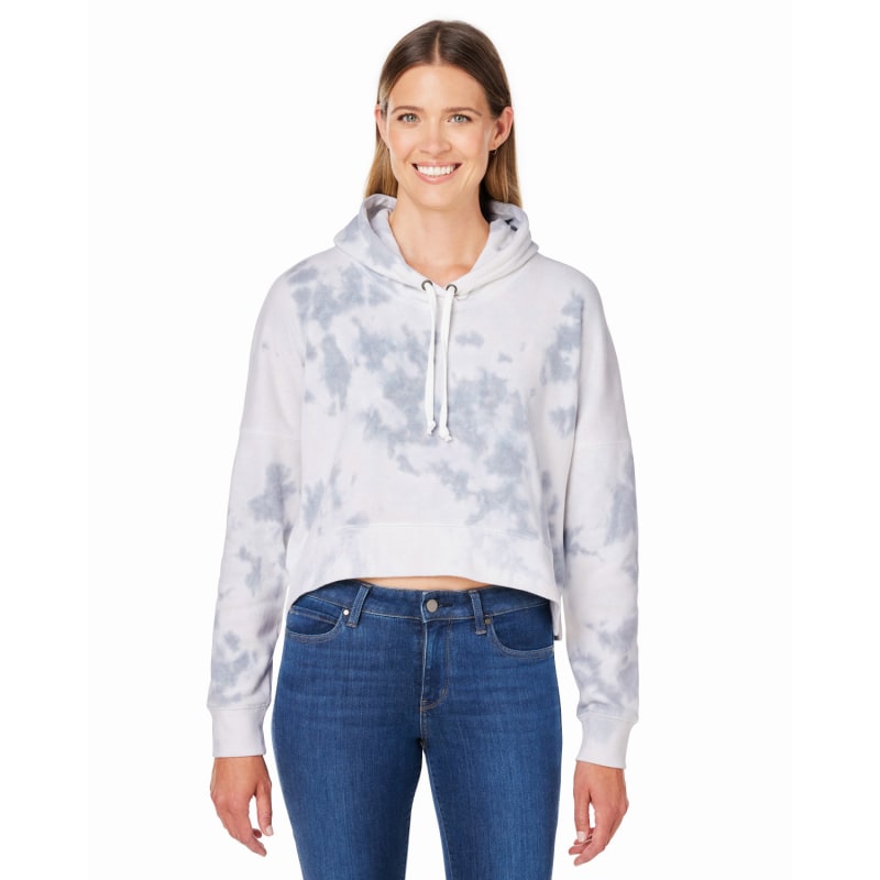 J America Ladies' Triblend Cropped Hooded Sweatshirt, custom hoodie or sweatshirt with logo imprint 21