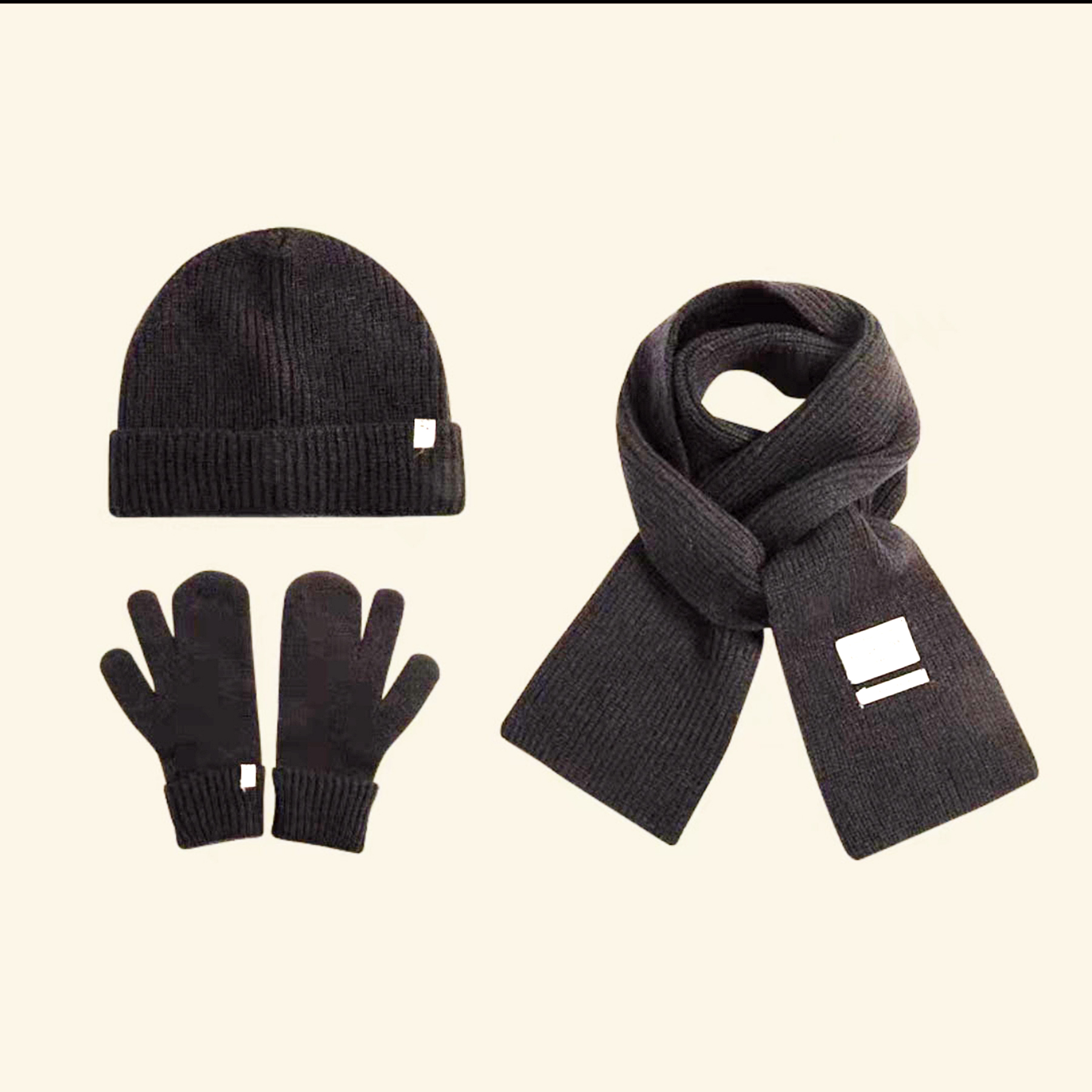 Winter Beanie Scarf Glove Set 2