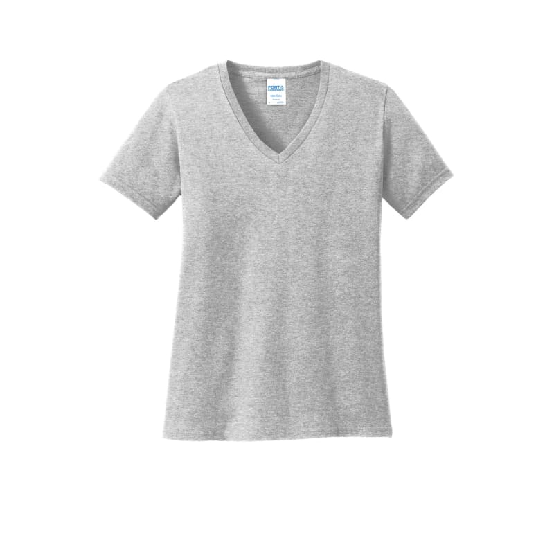 Port & Company Women's Core Cotton V-Neck Tee. 5