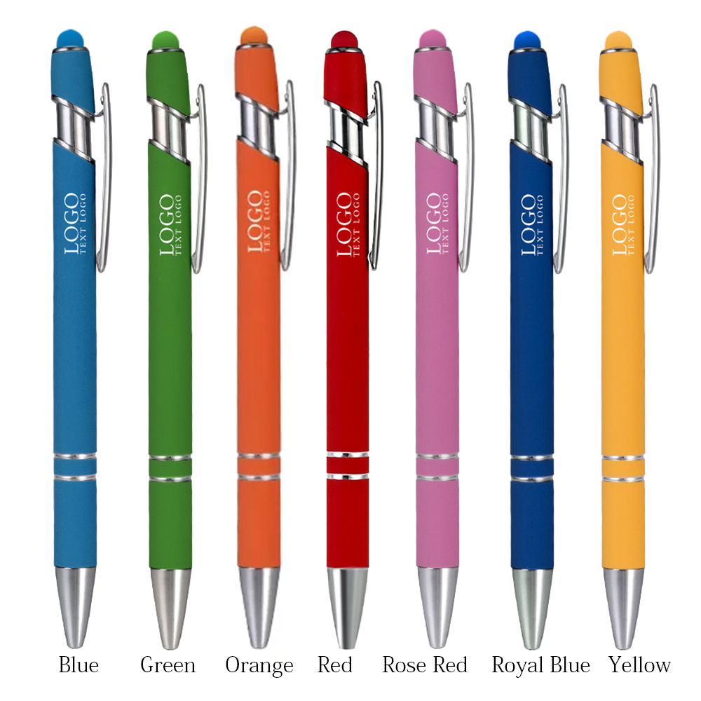 Metal Ballpoint Pen With Color Stylus Tip 10