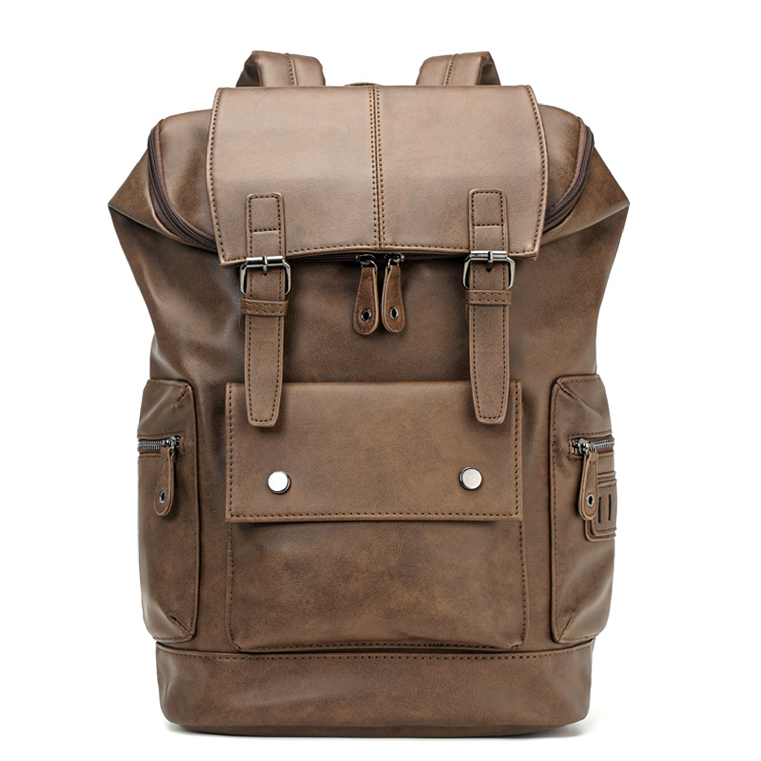 Large Capacity Pu Leather Laptop Backpack 5