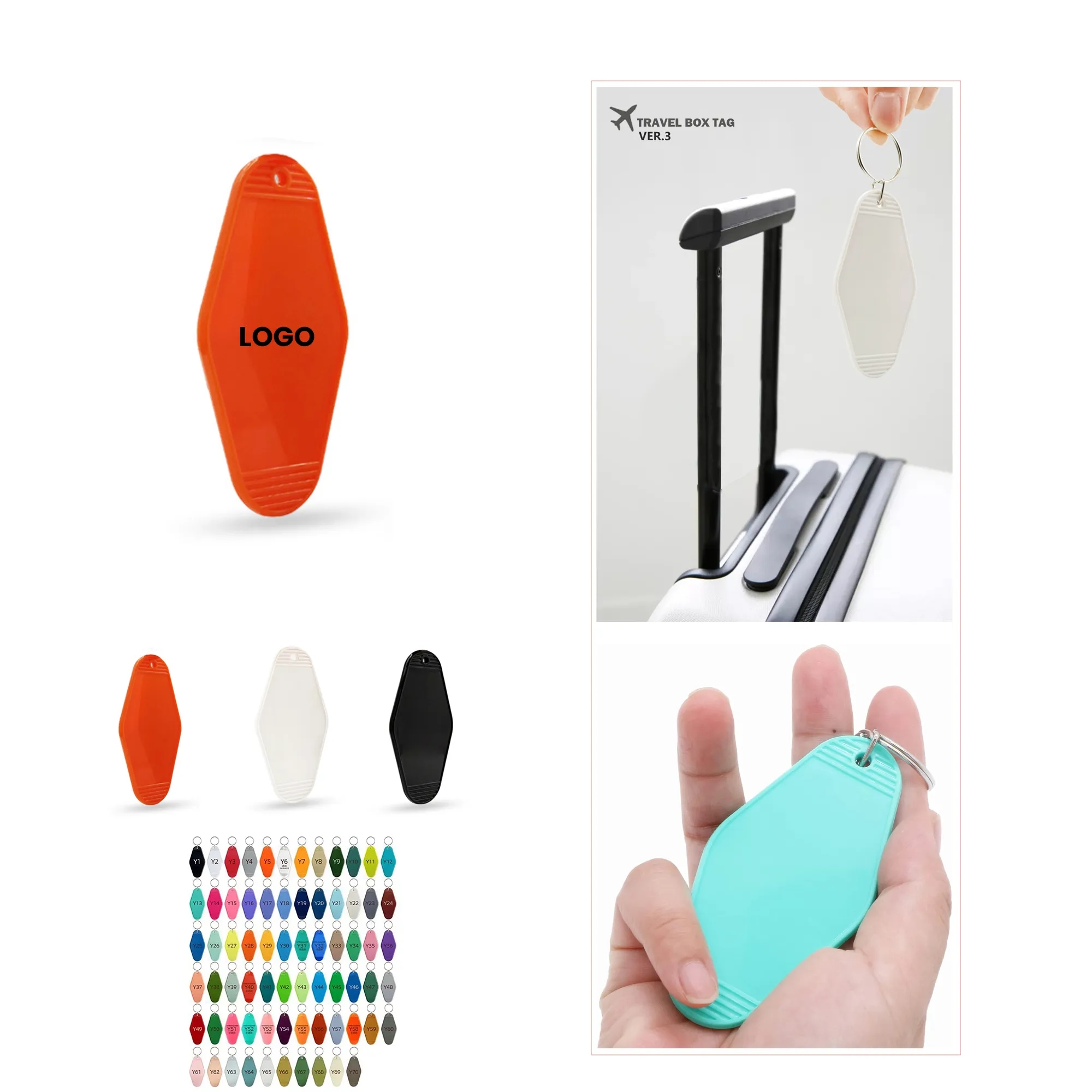 Diamond Plastic Motel Key Tag 2