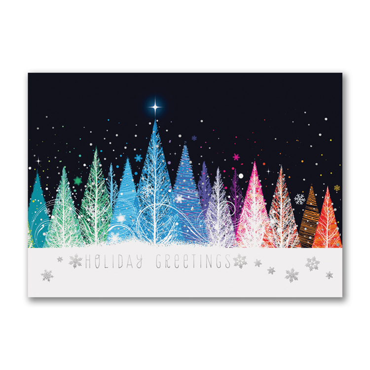 Sparkling Forest Holiday Card 1