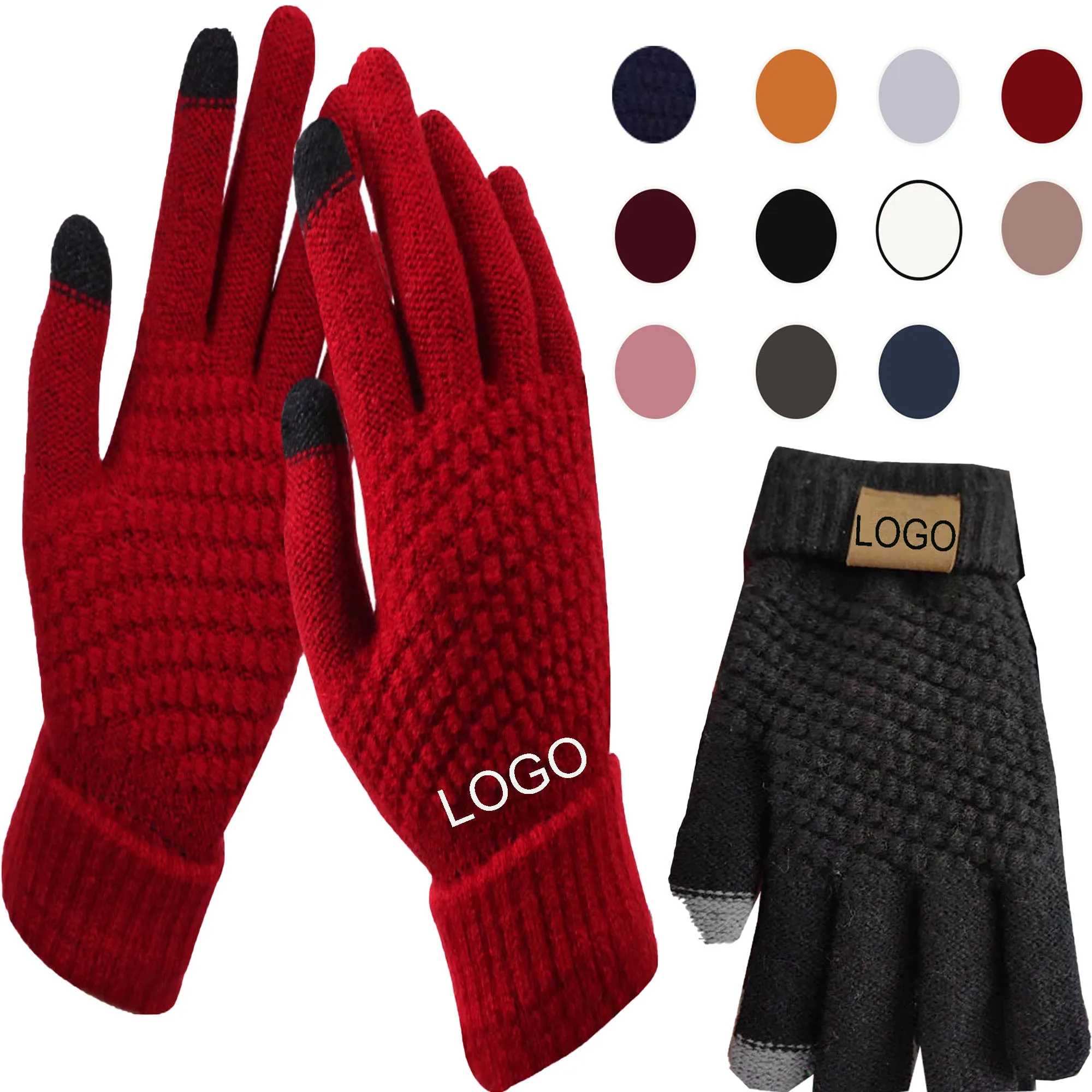 Spot Winter Text Full Color Gloves 2