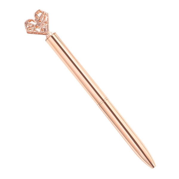 Heart Shaped Metal Ballpoint Pen 2