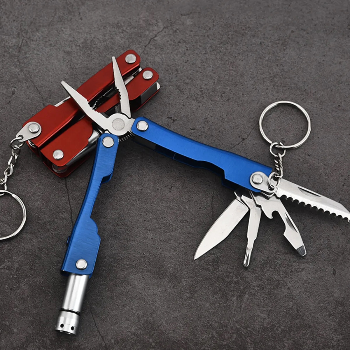 Folding Pliers Functional Pocket Multitool With Flashlight 9