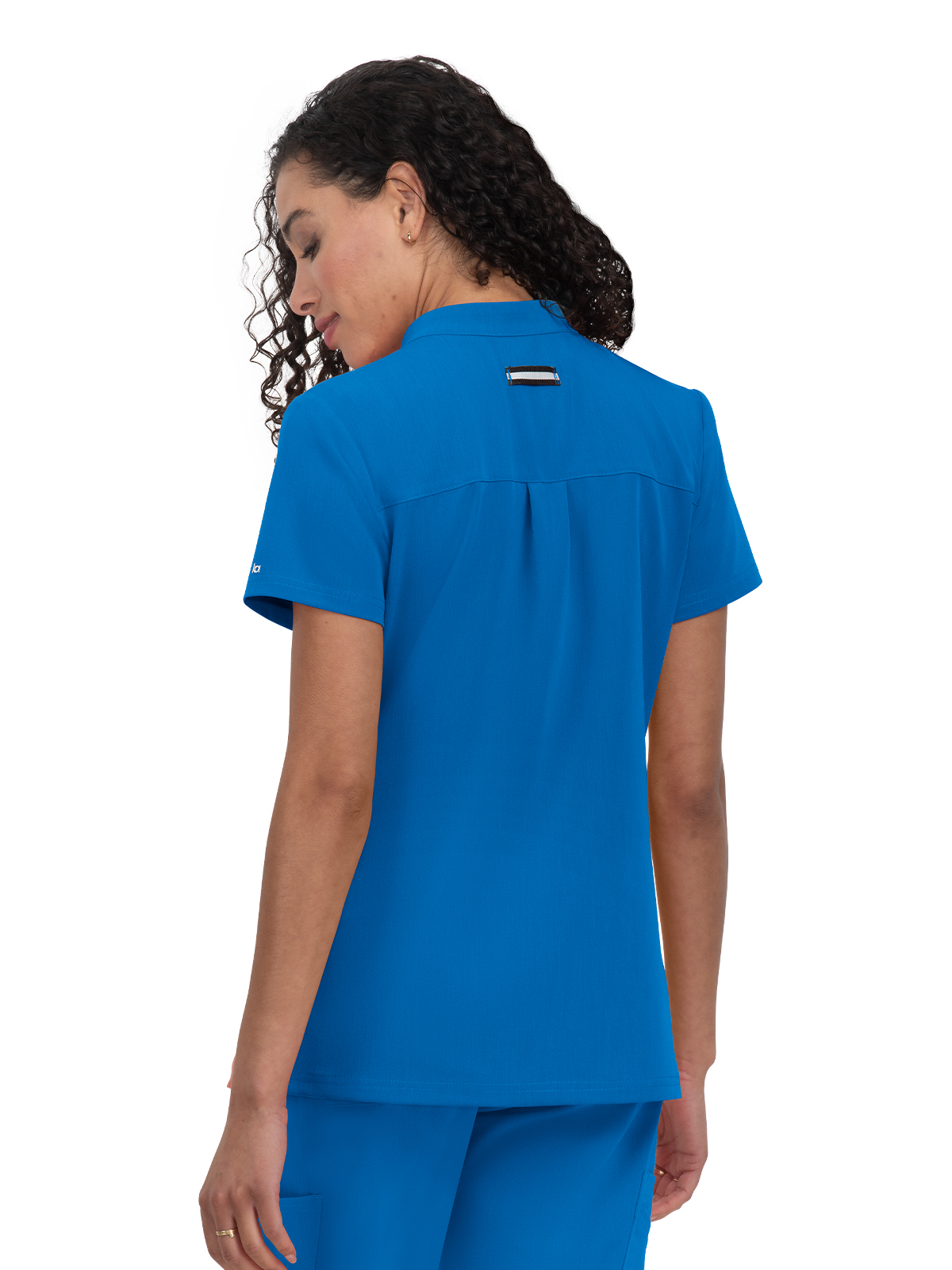 koi - Next Gen - Women's Four-Pocket Zipper-Neck Mandarin Collar Driven Top 19