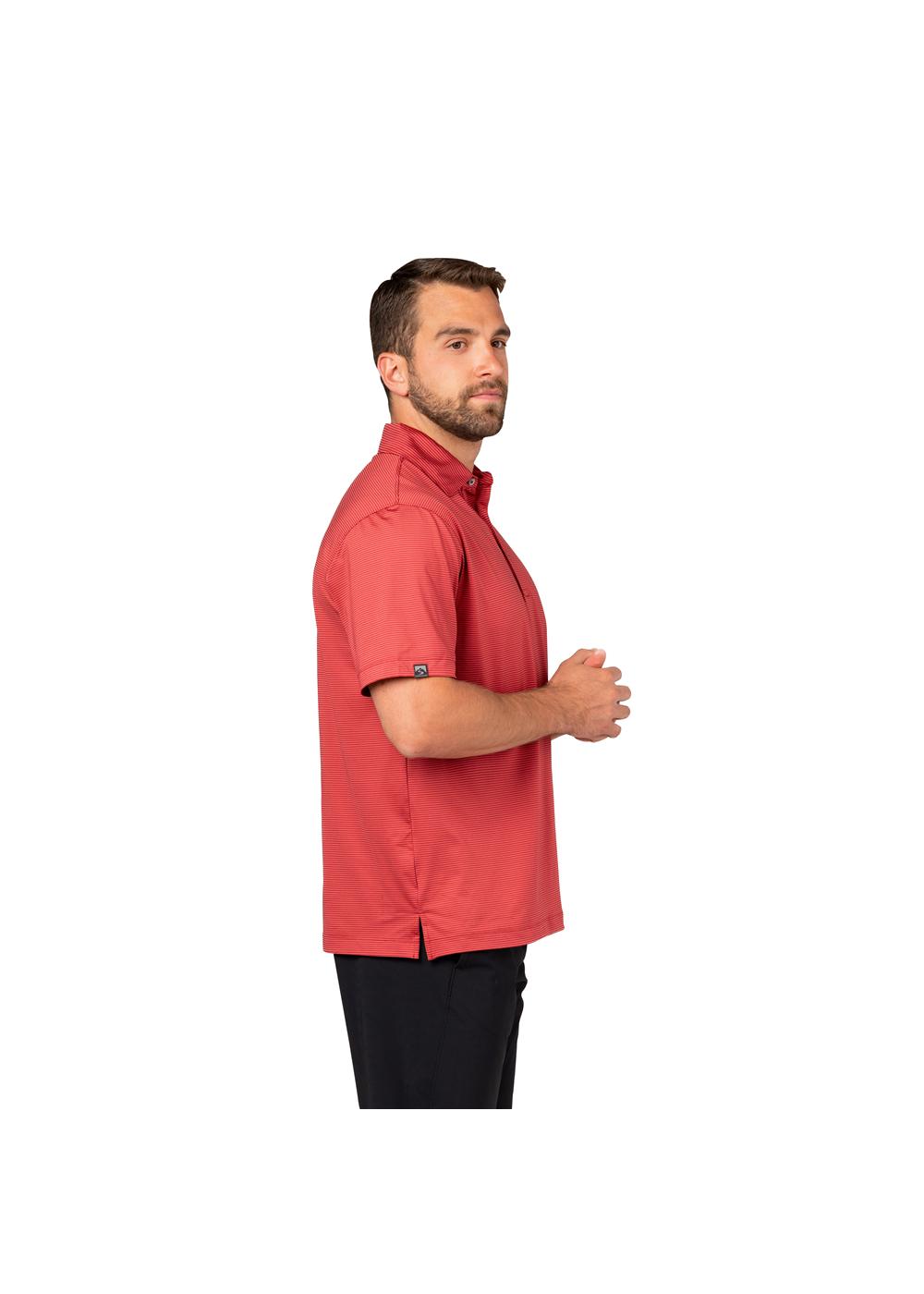 Storm Creek Men's Optimist II Microstripe Short Sleeve Polo 22