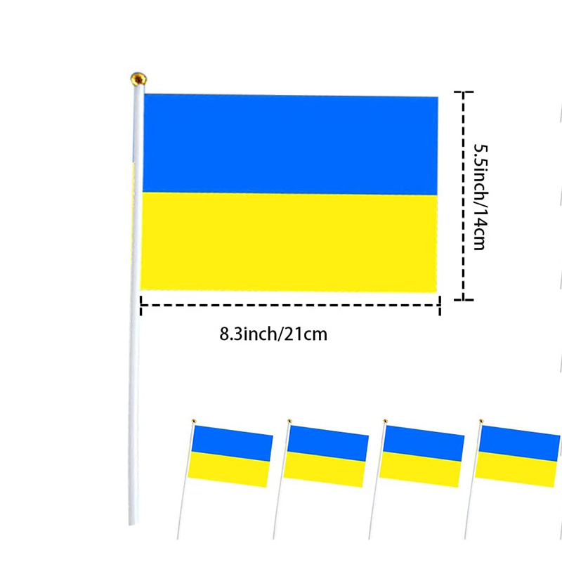Ukraine Hand Held Flags 1