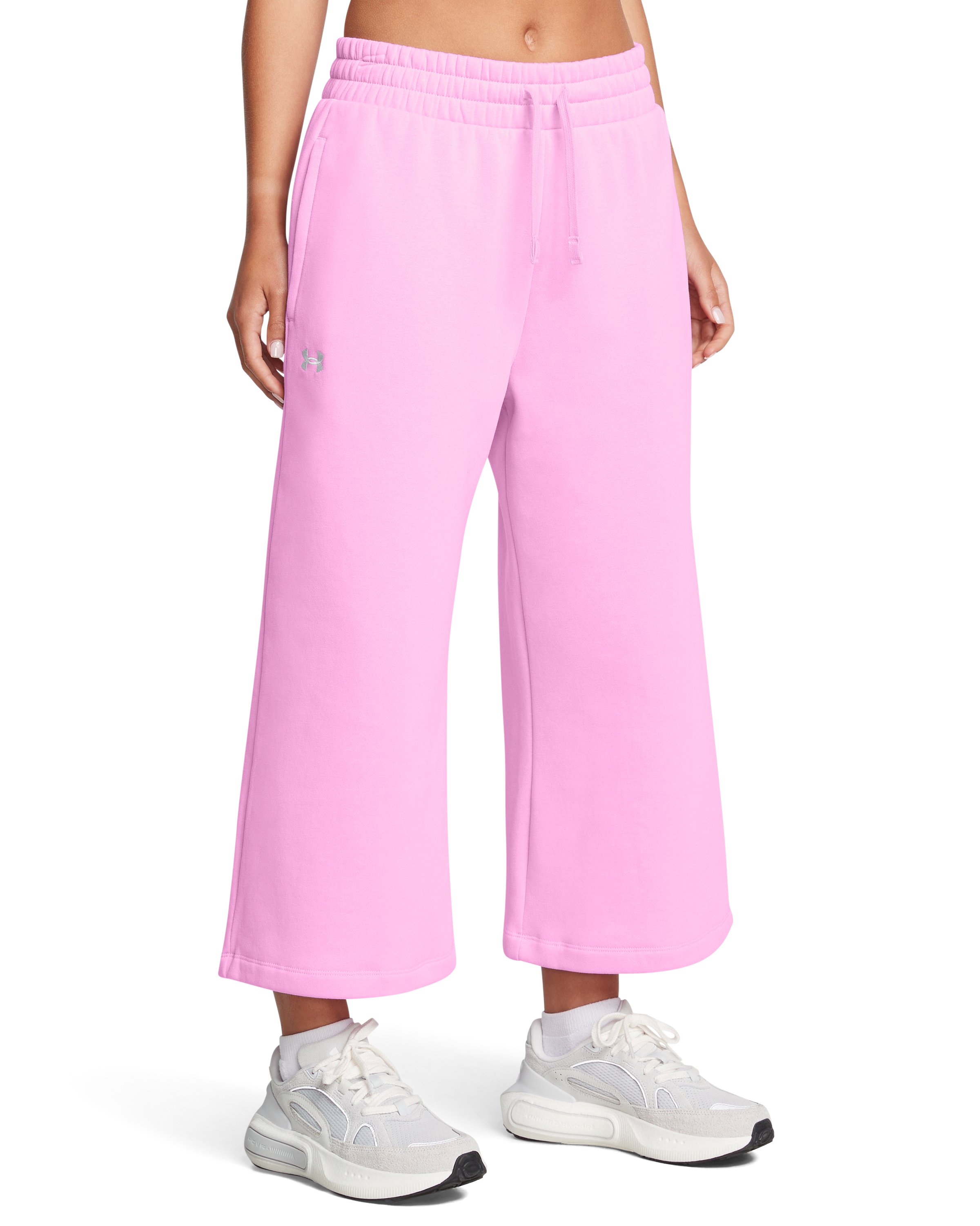 UA Rival Fleece Women's Wide Leg Crop Pants 10