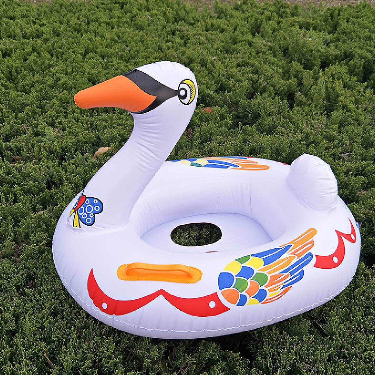 Swimming ring white swan shape inflatable baby special 6