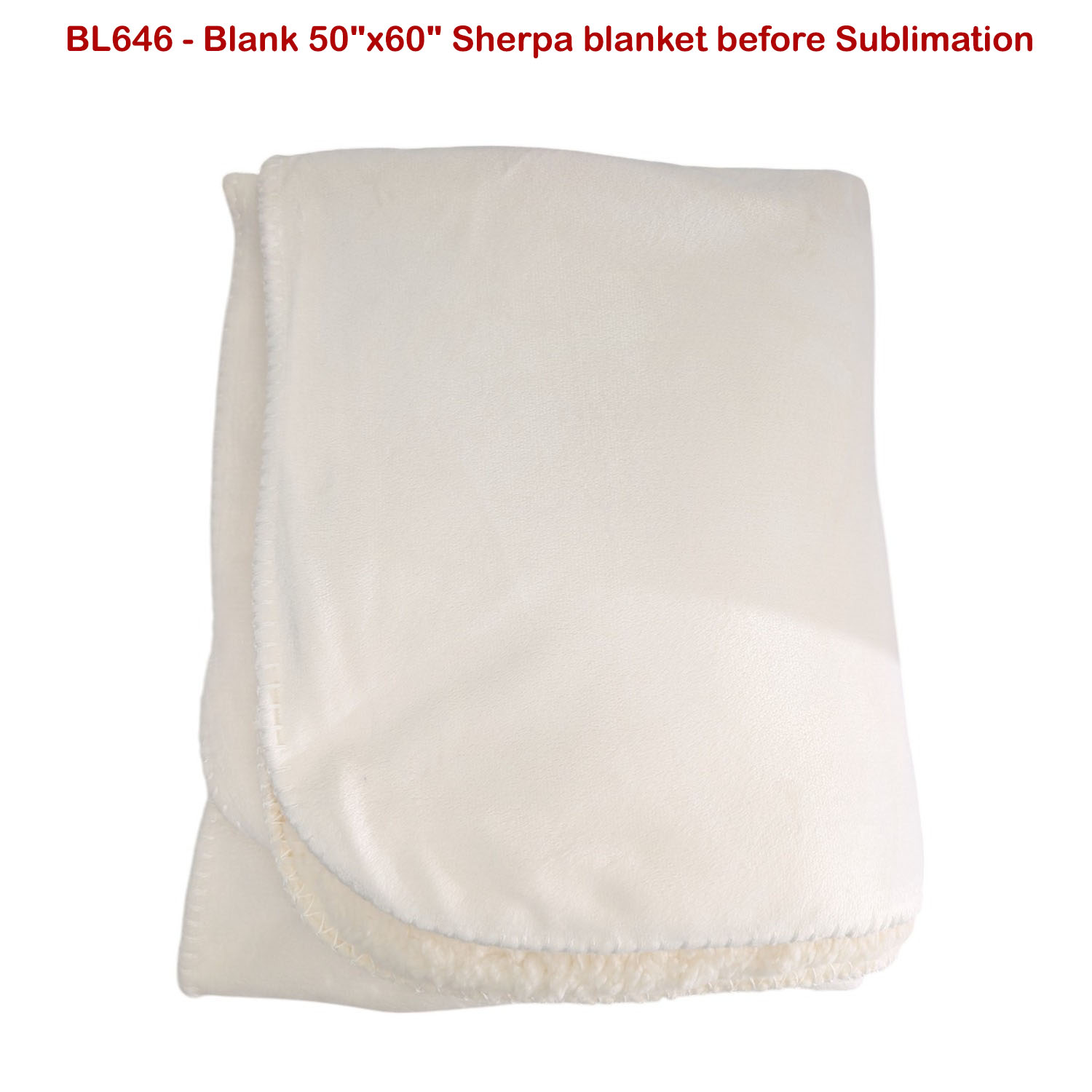 72 Hr Fast Ship - Sherpa Faux Wool Lined Micro Mink Throw, 50x60, Sublimated Edge to Edge 1 side 5