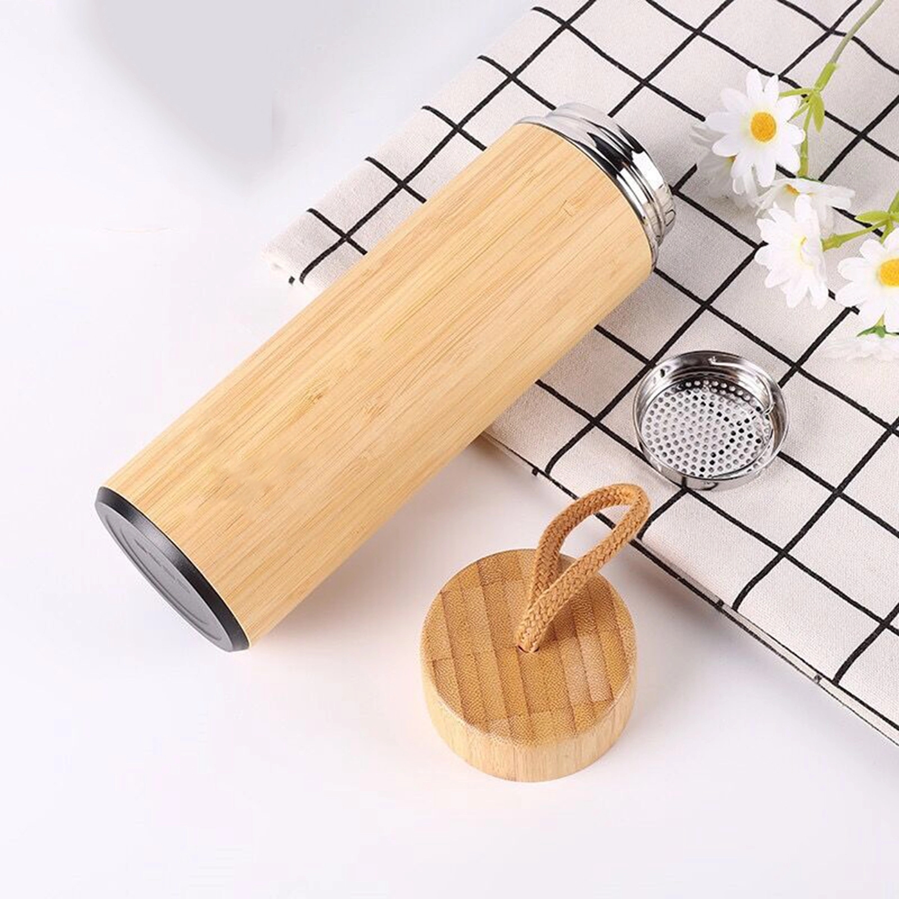 16 Oz. Bamboo Tumbler With Loose Leaf Tea Infuser 4