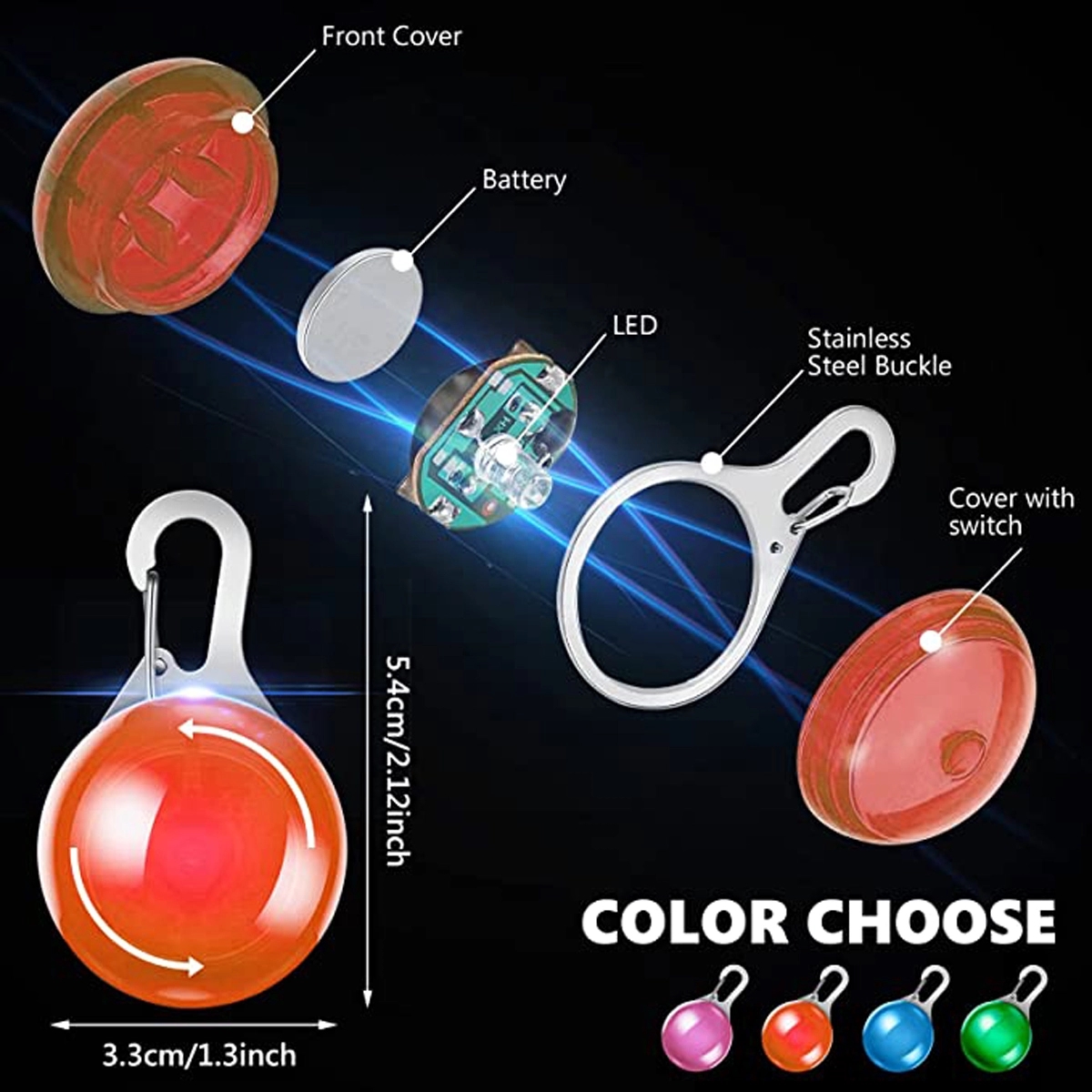 Led Dog Pendant Safety Light 2