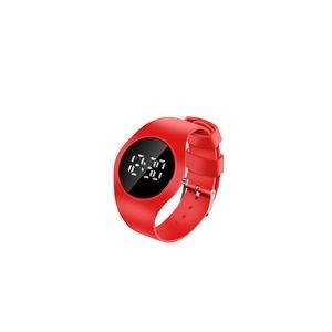 Round Sports Watch With White Digital Dial And Detachable Band 3