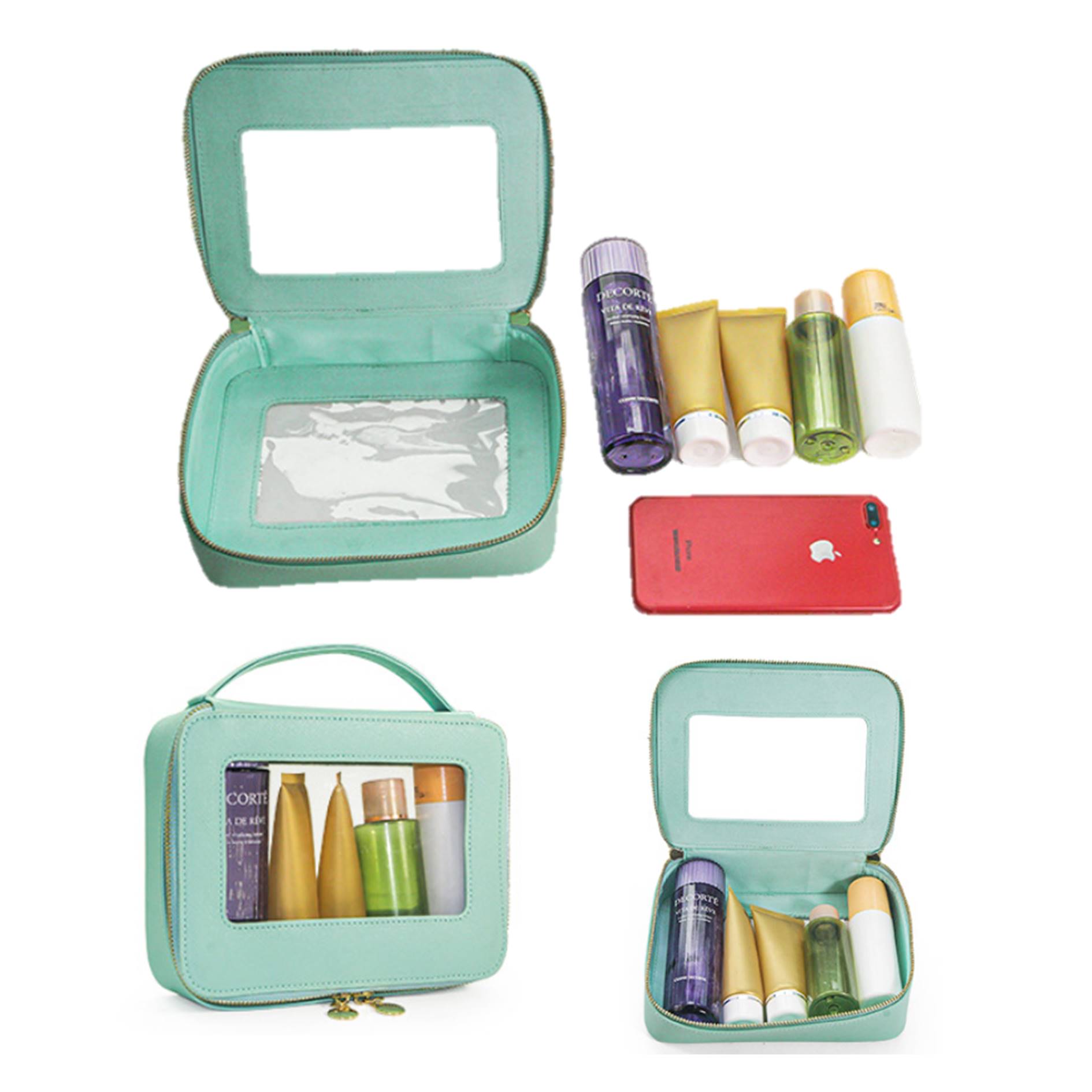 Clear Portable Zippered Toiletry Bag 3