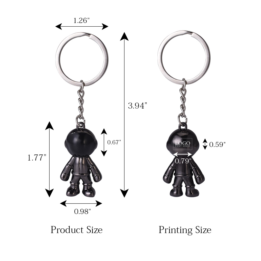 Metal 3D Astronaut Key Chain Pendant 7