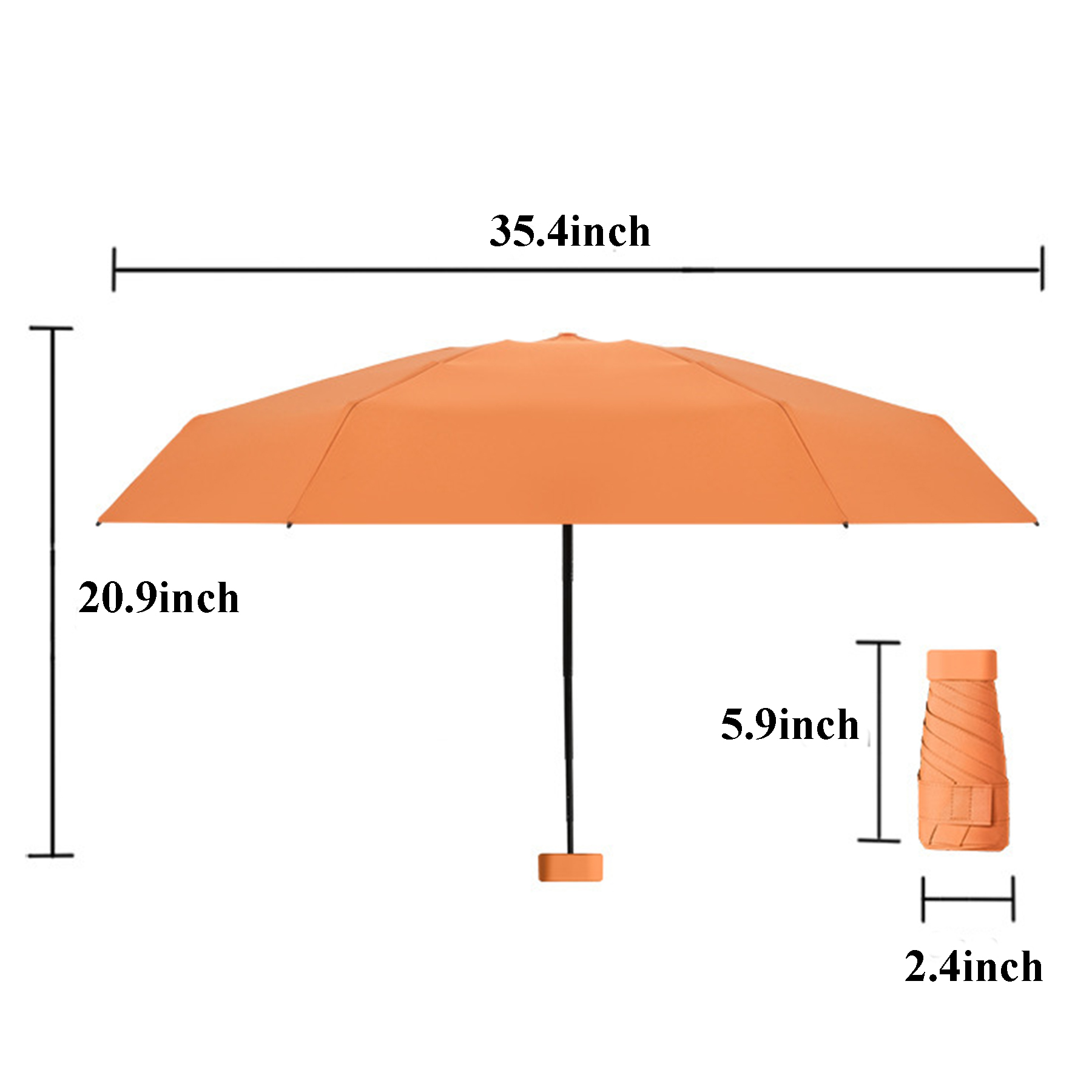 Mini Travel Foldable Sun Umbrella With Case 1