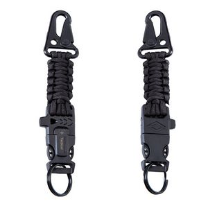 Versatile Rope Key Chain With Whistle And Flint 11