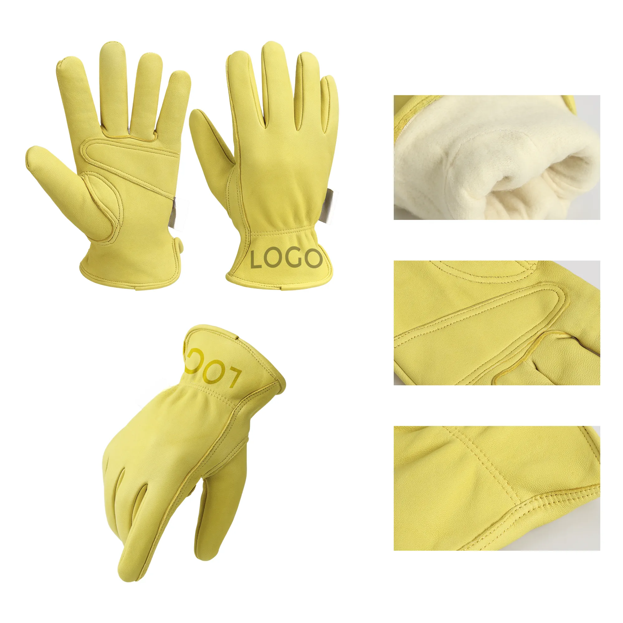 MOQ 10 PCS Woolen Warm Gloves 4