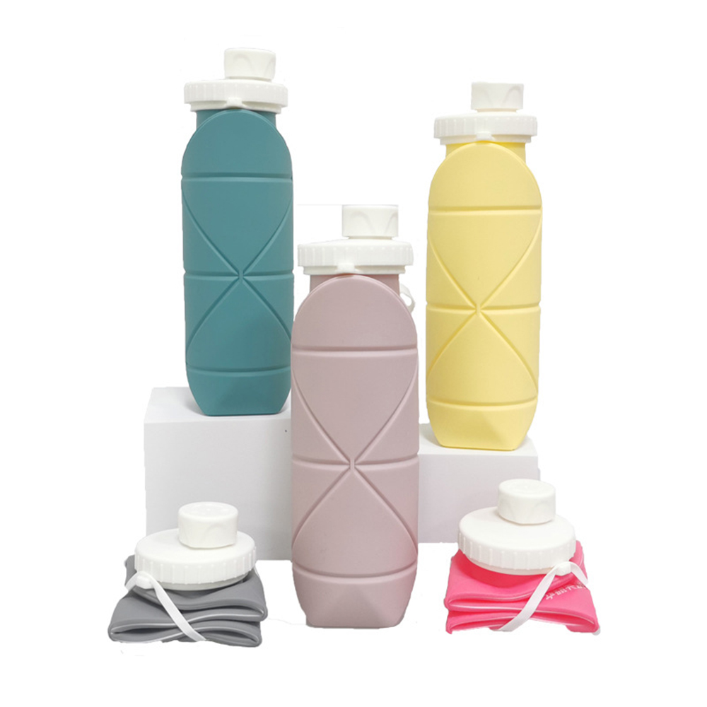600ML Folding Silicone Water Bottle