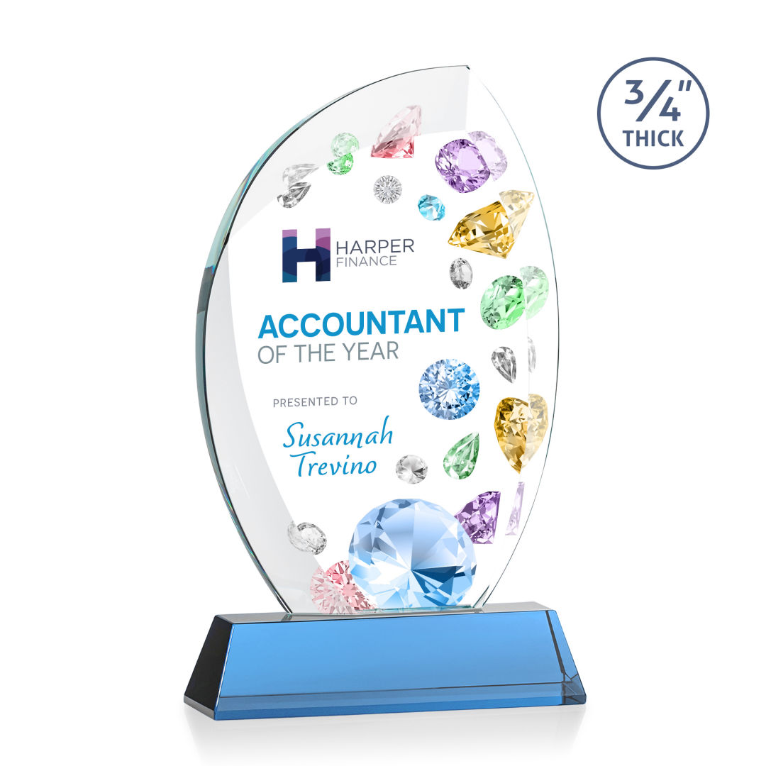 Wichita VividPrint™ Award on Newhaven Base - Sky Blue 1