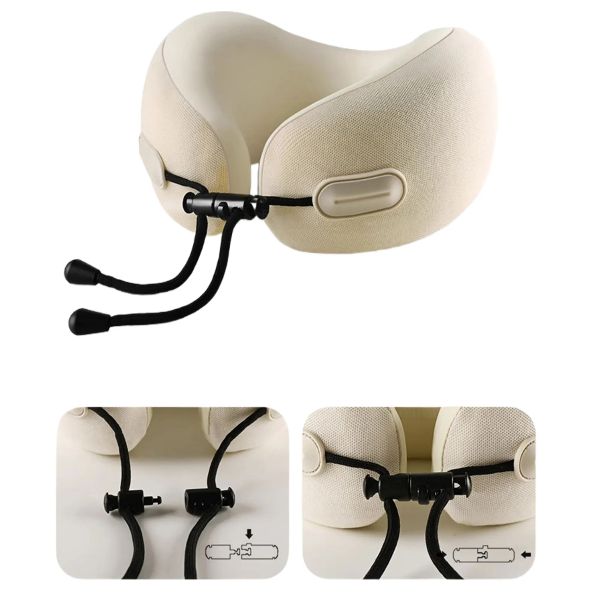 Memory Foam Neck Pillow Travel Collapsible 4