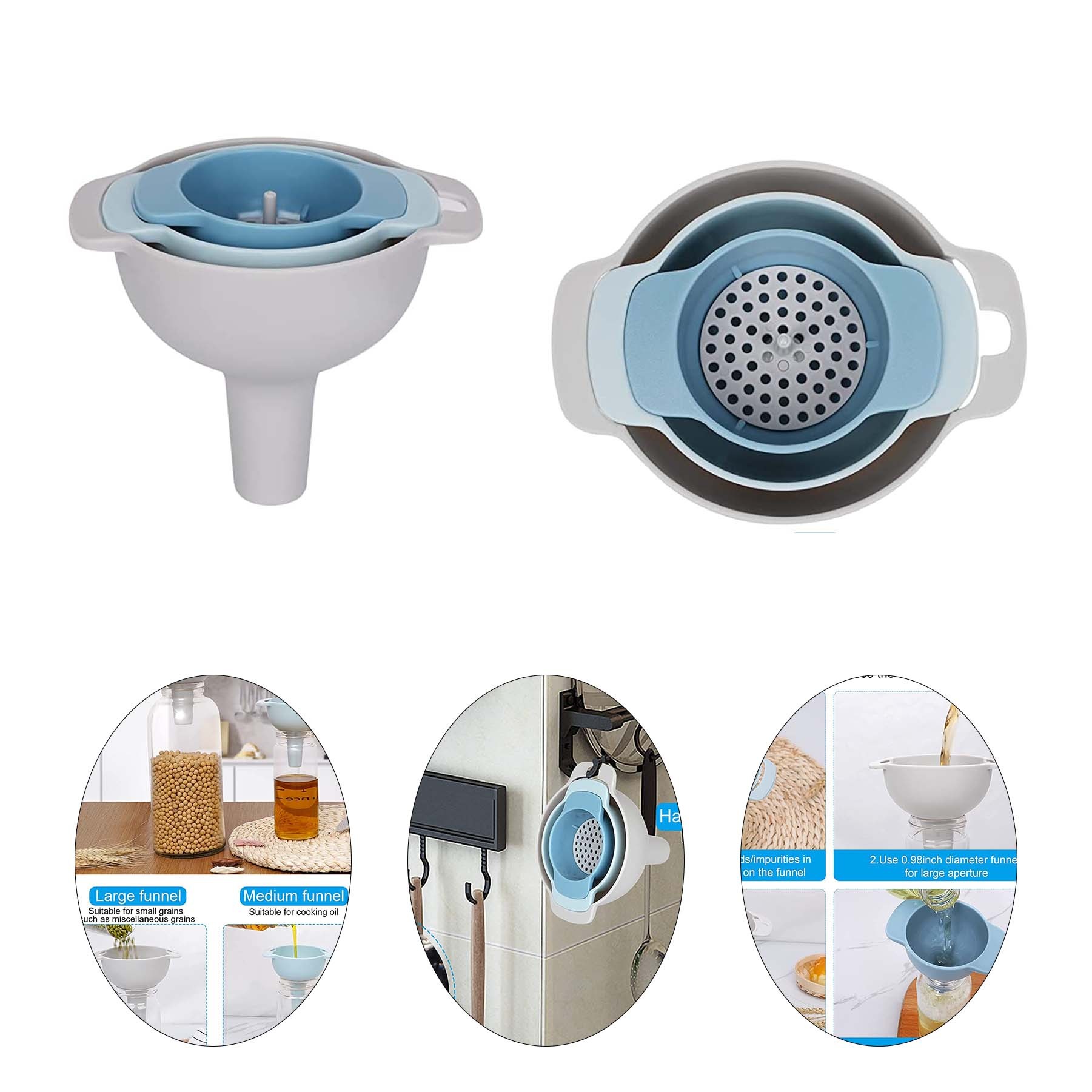 Kitchen Funnel Set for Filling Bottle 3