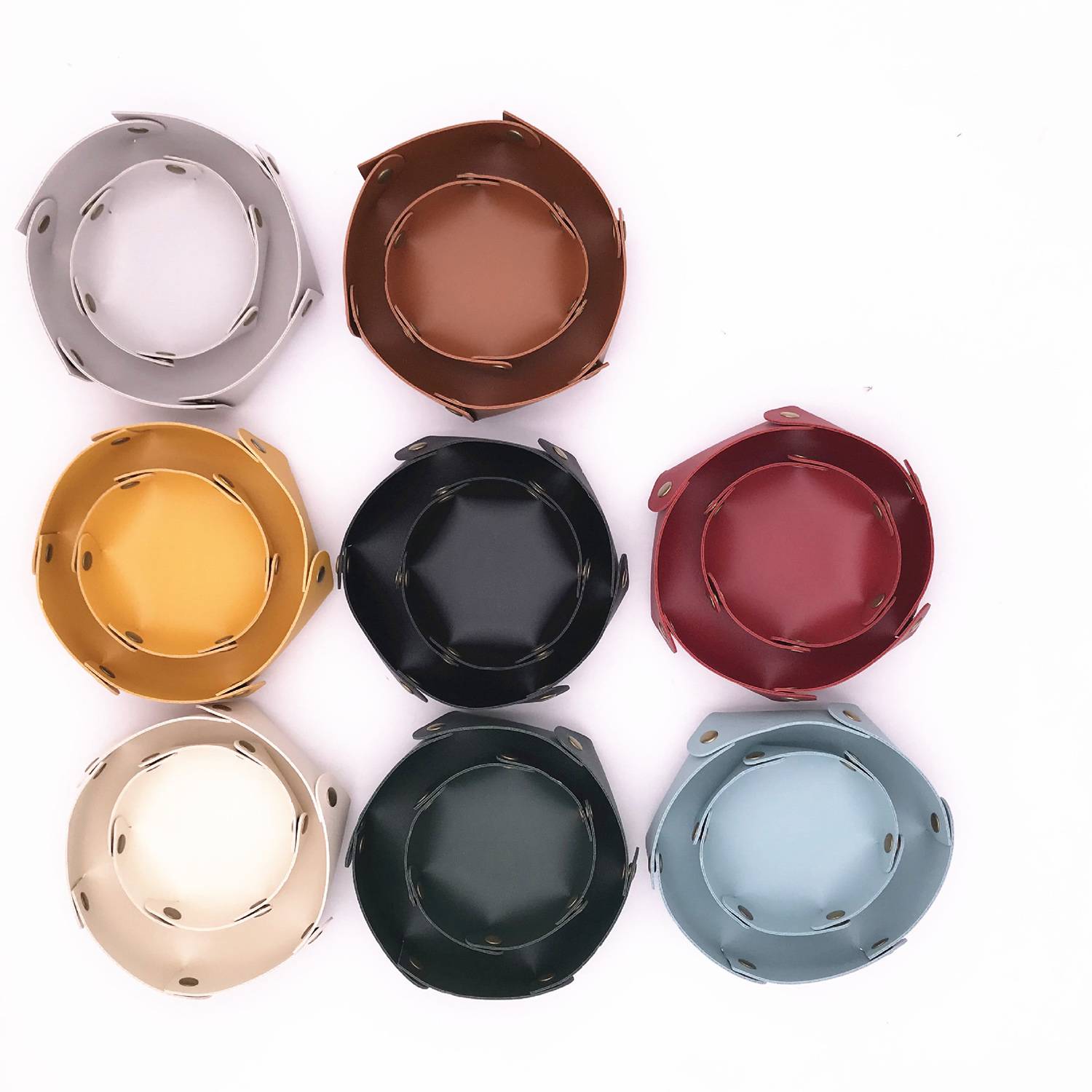 Leather Storage Box Folding Tray 3