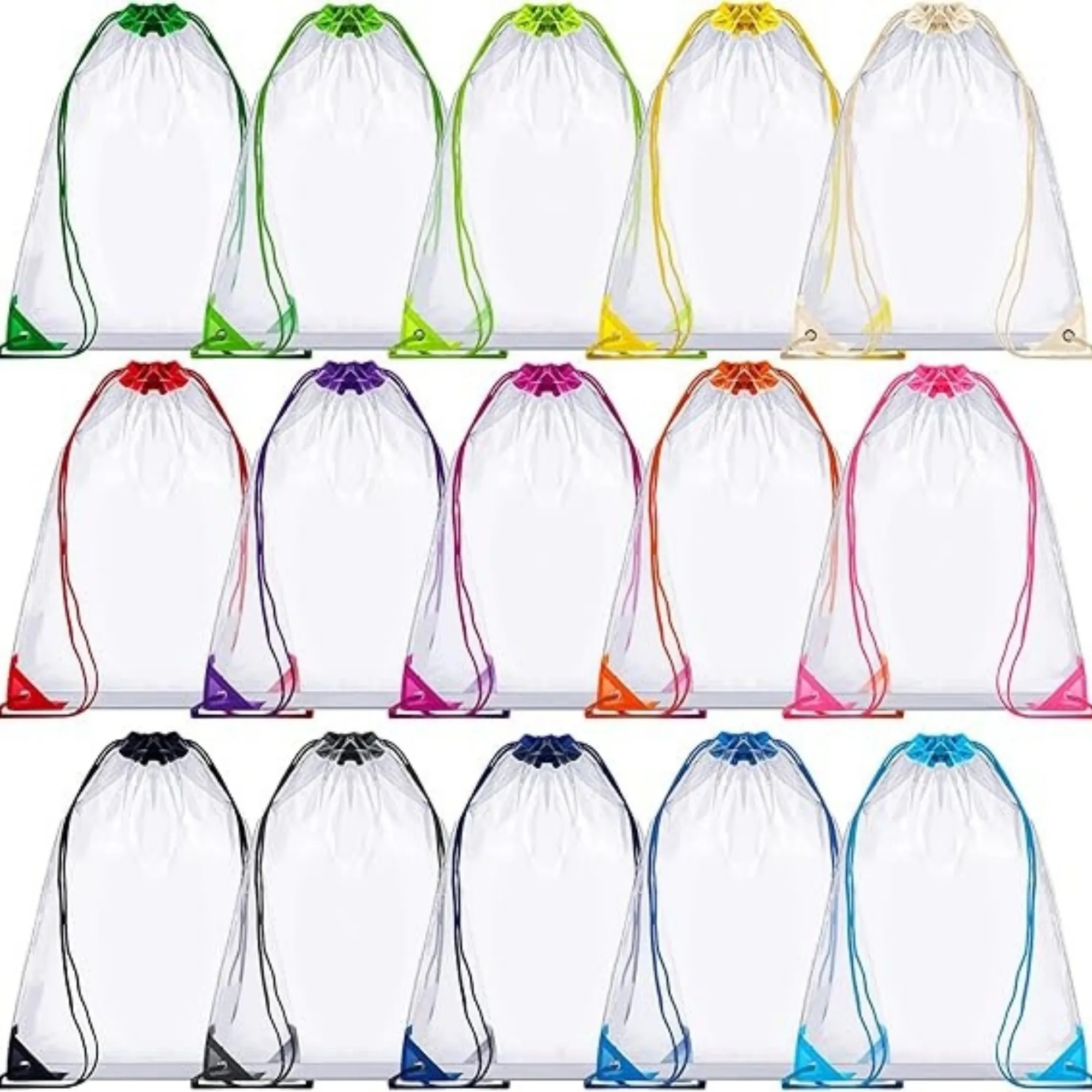 MOQ Clear PVC Drawstring Transparent Travel Sports Bag 5
