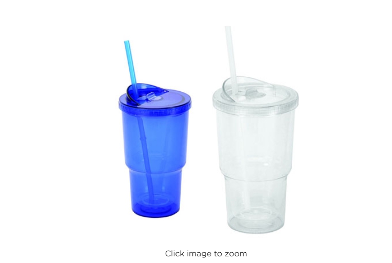 20Oz Double Wall Acrylic Stadium Cup W/Straw (Bpa Free) 1