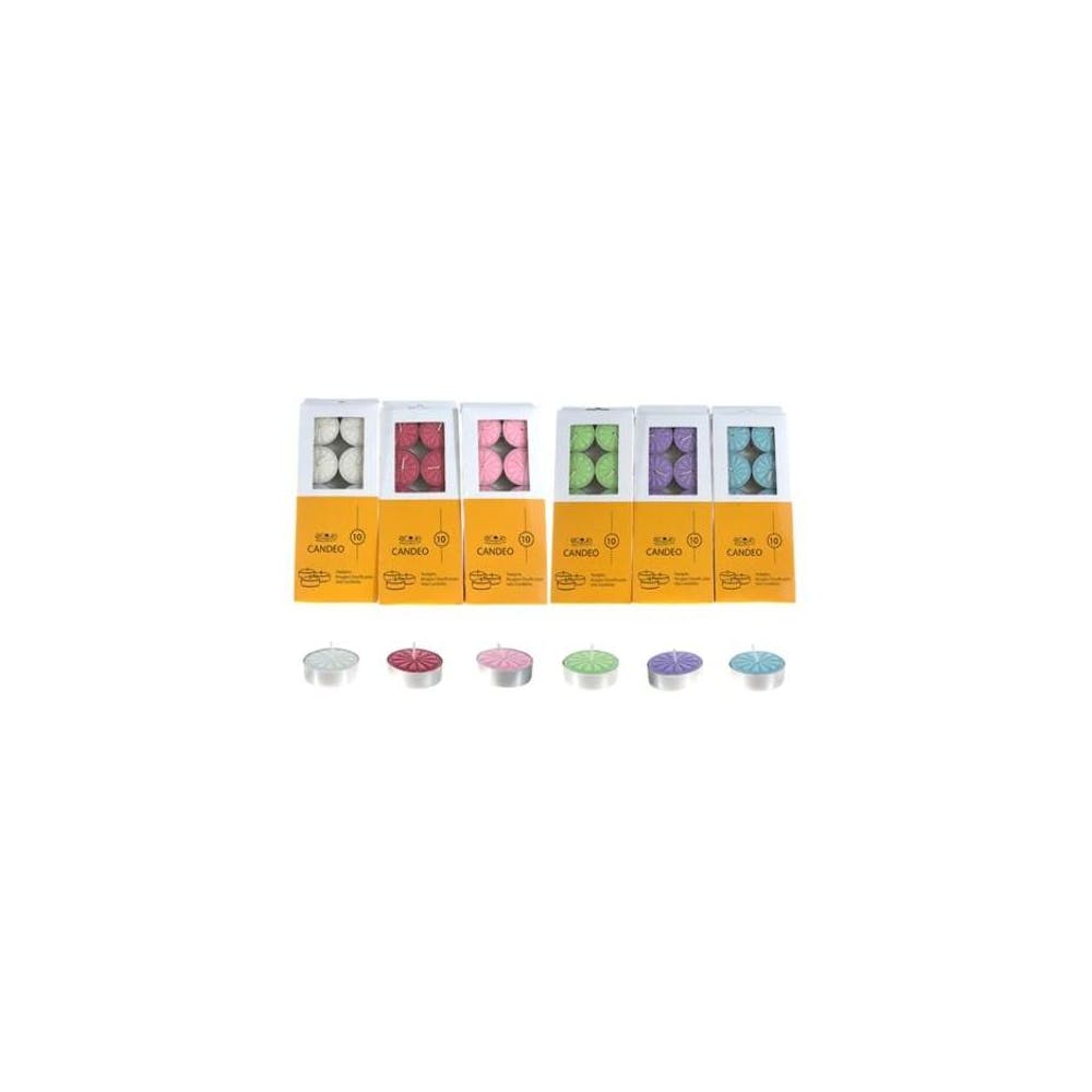Tea Light Candles - 6 Colors Unscented 10 Pack 2