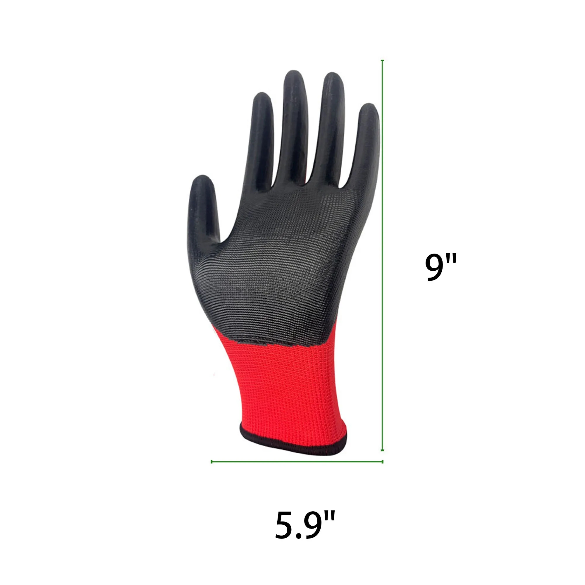 Rubber Coated Knit Nylon Working Gloves 10