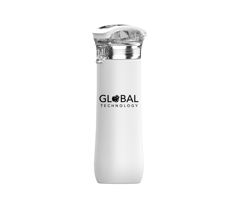Double Wall Snap Lid Stainless Steel Water Bottle, 23 oz., custom water bottle with logo imprint 3
