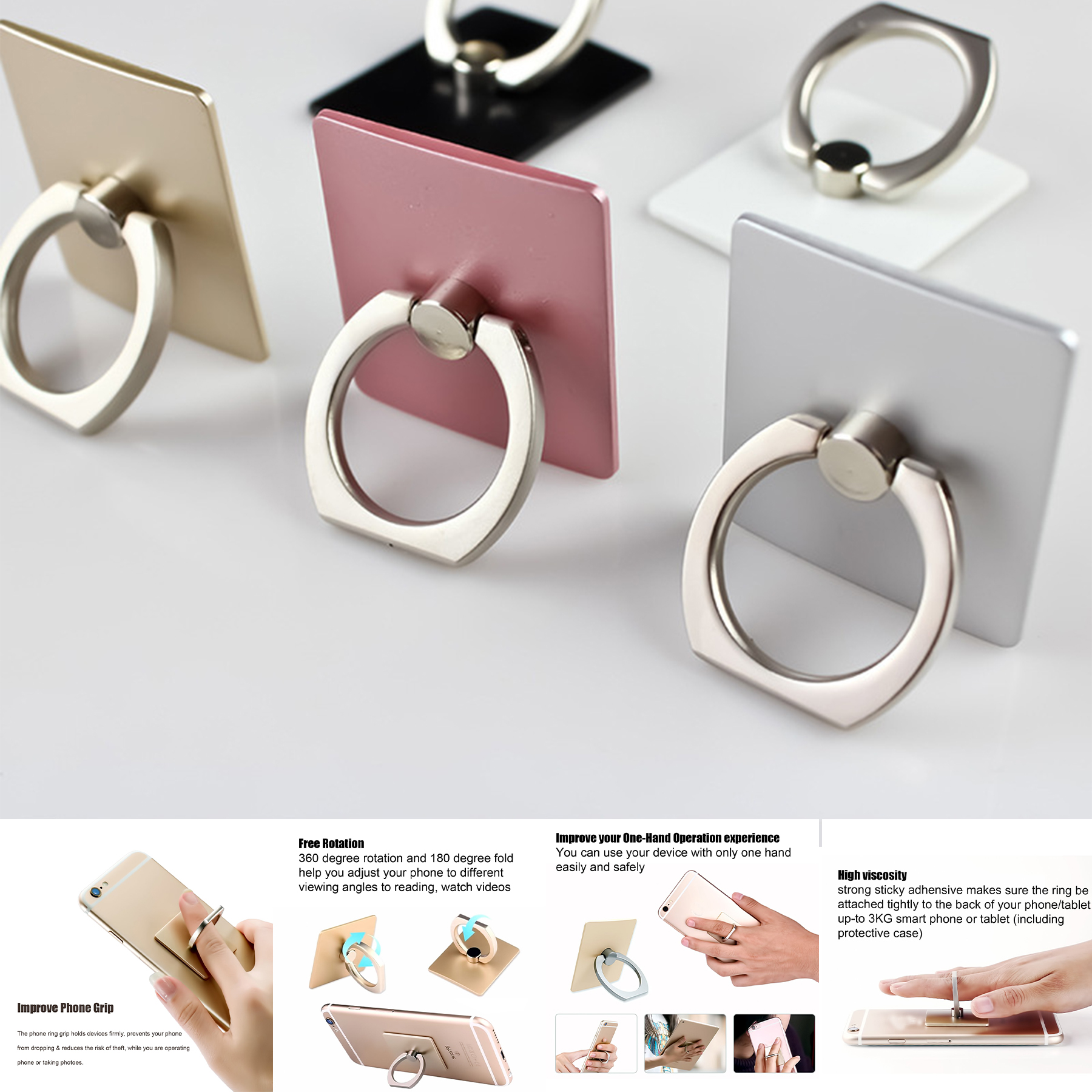 Cell Phone Ring Holder Stand