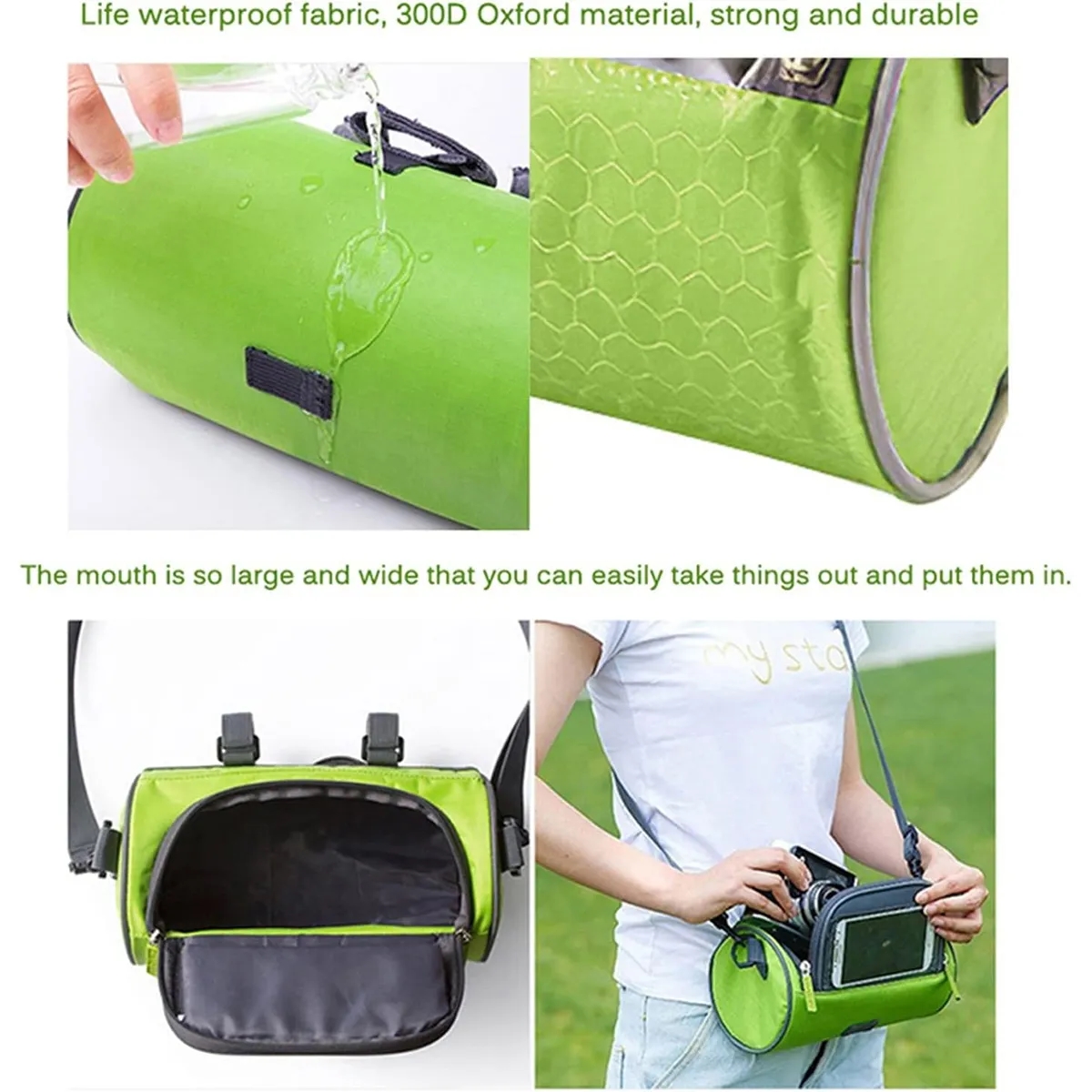 Large Capacity Outdoor Bike Handlebar Bag With Touch Screen 7