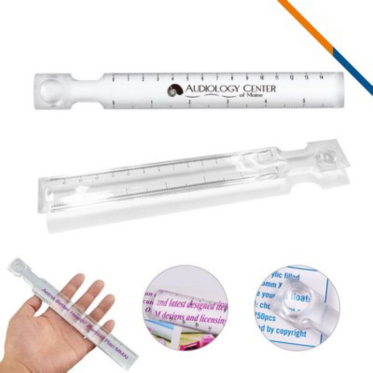 Acrylic Clear Ruler with Magnifier – 6" / 15cm Dual Measurement 16