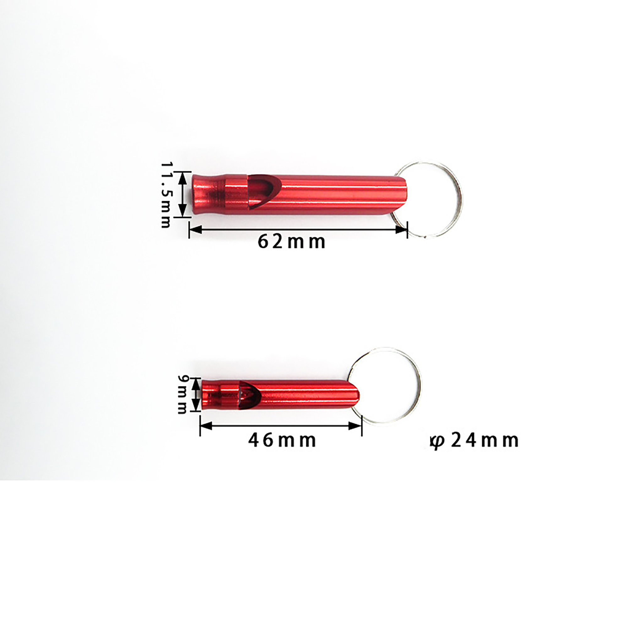 Durable Aluminum Alloy Outdoor Emergency Whistle 8