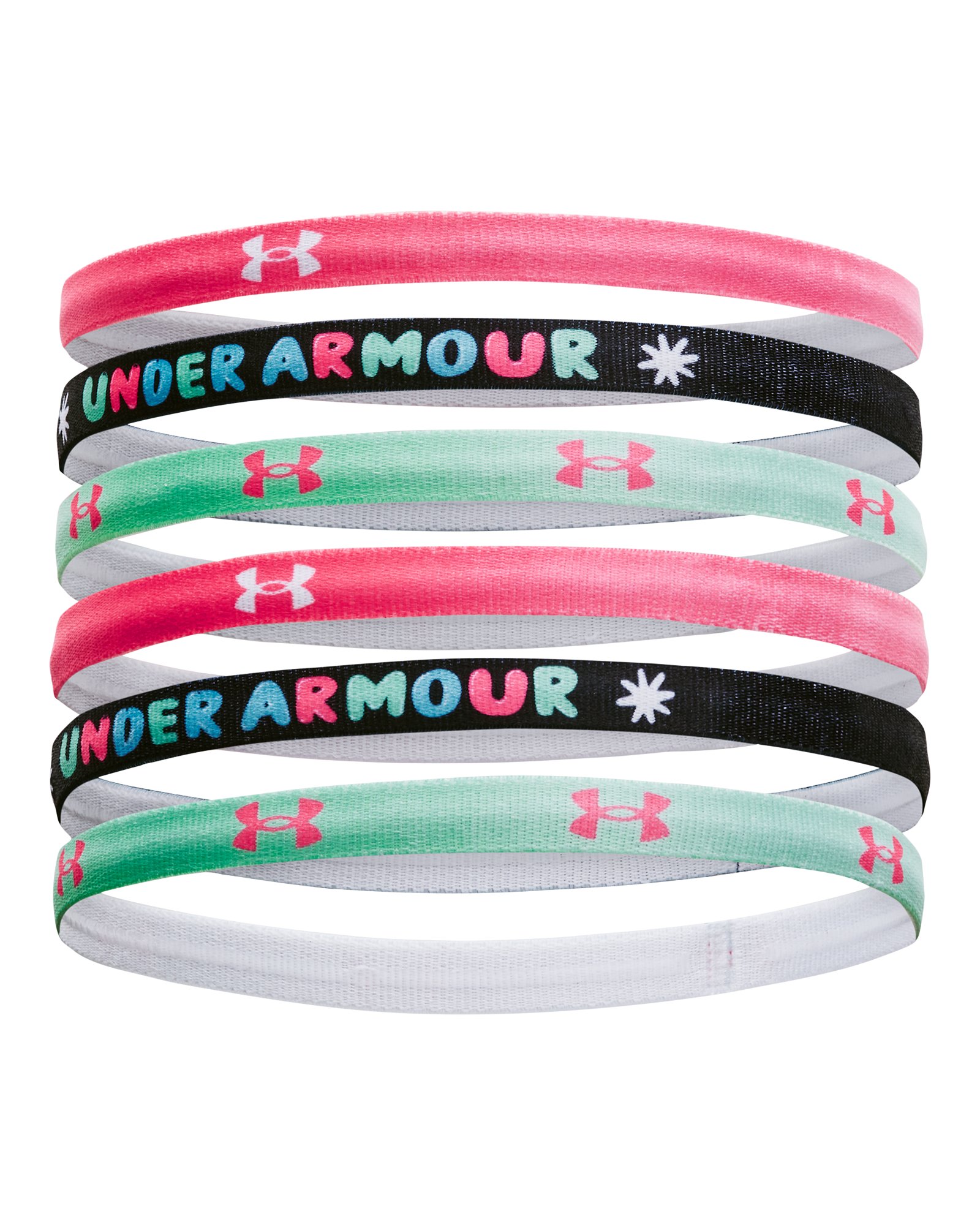 UA Graphic Girls' 6 Pack Headbands 4