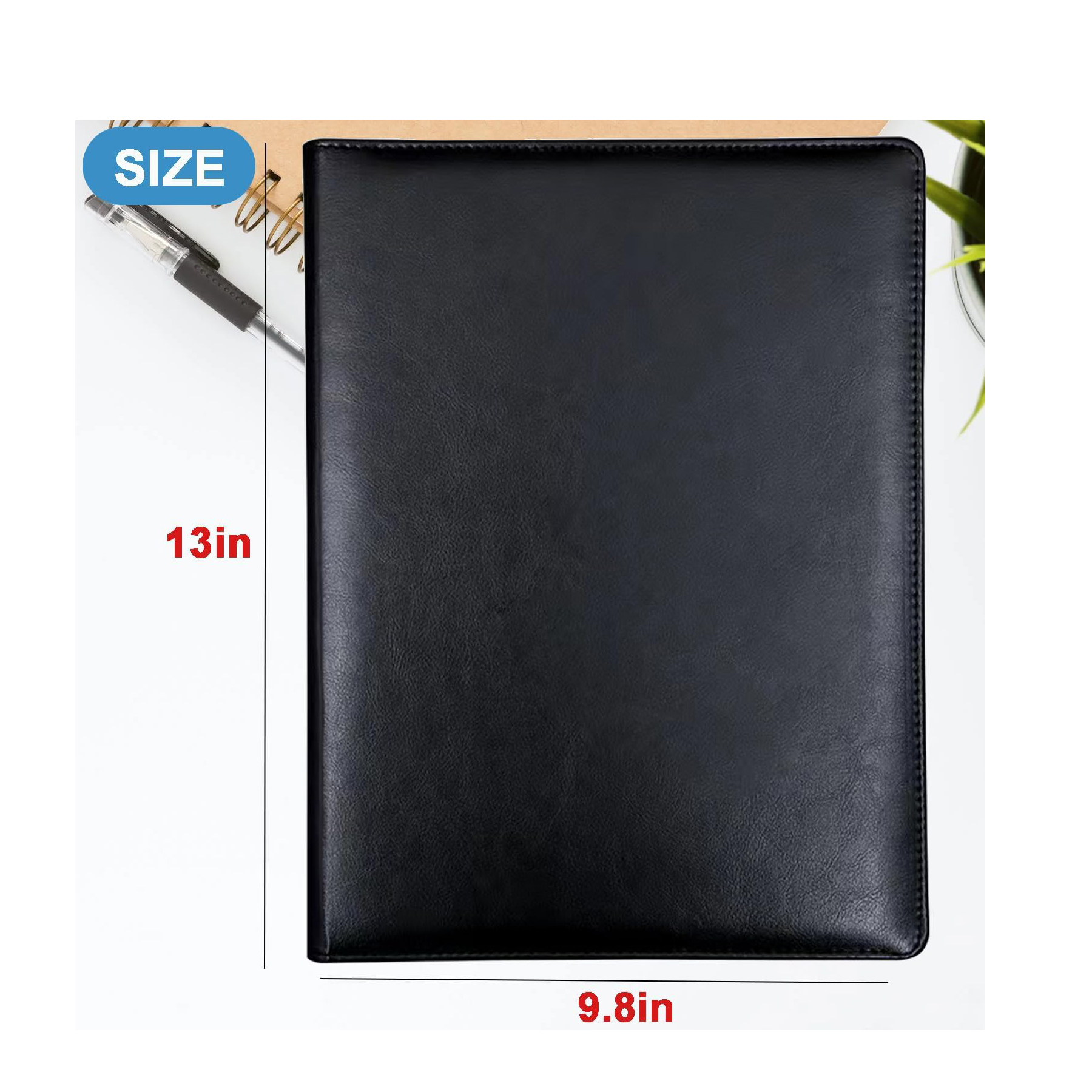 Leather Portfolio Organizer with Notepad Holder 6
