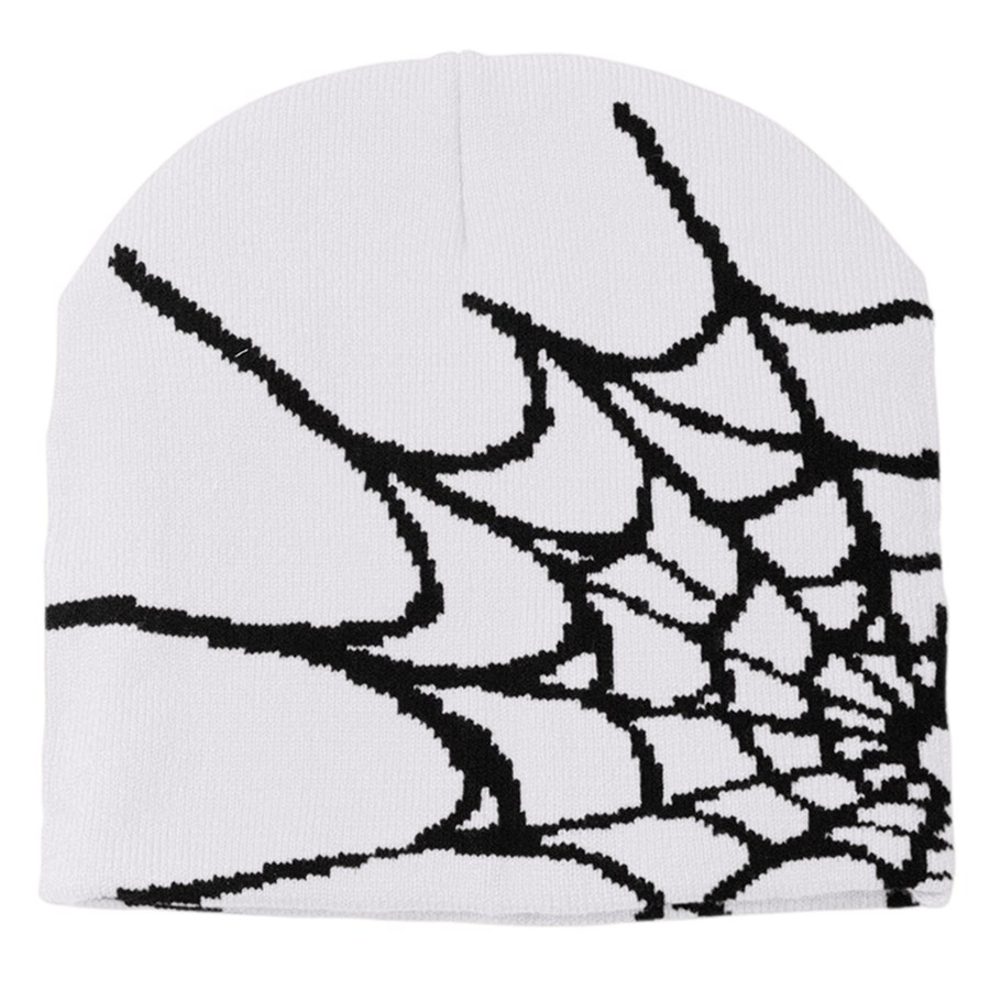 Spider Web Pattern Beanie with Custom Logo 10