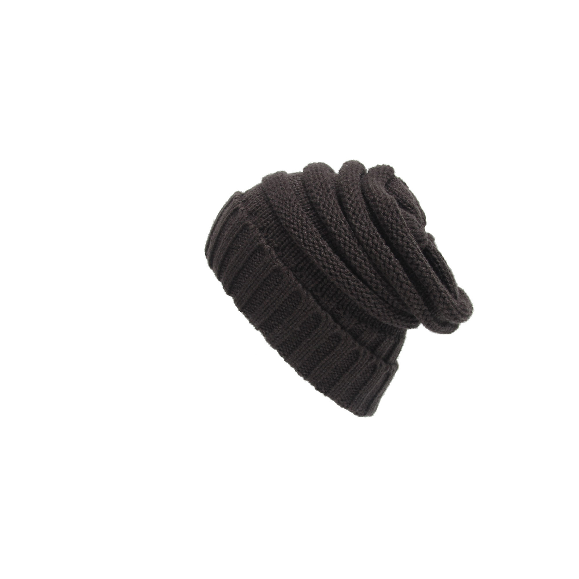 Acrylic Rib Knit Slouch Beanie 4