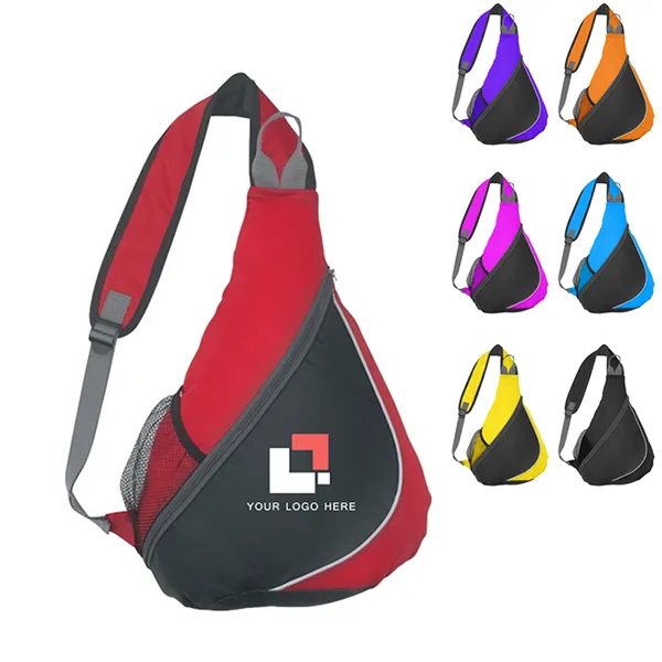 Promotional Sling Backpacks - 11.5"w x 17"h x 4.5"d 3