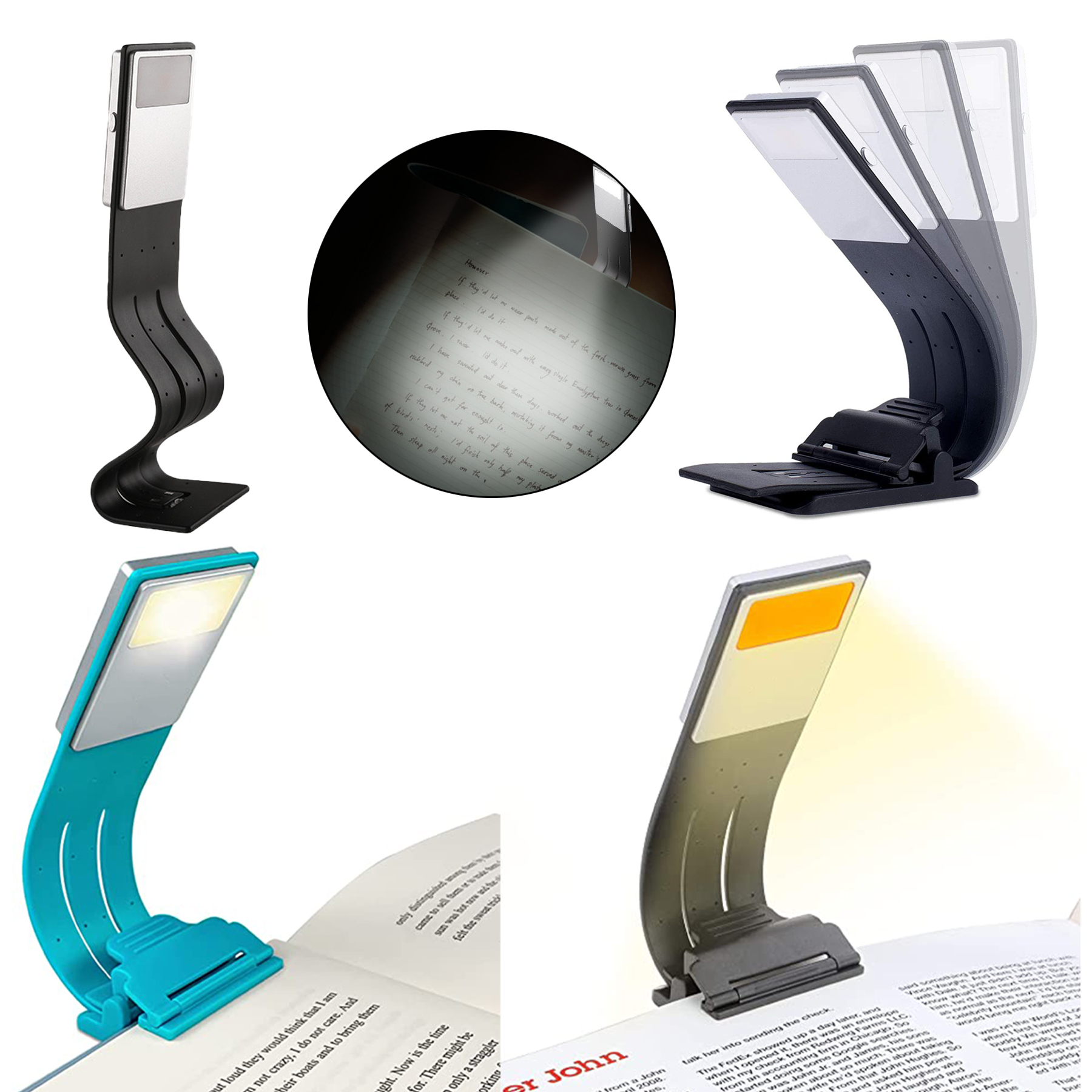 Built-in USB Cable Clip on Reading Lights 1