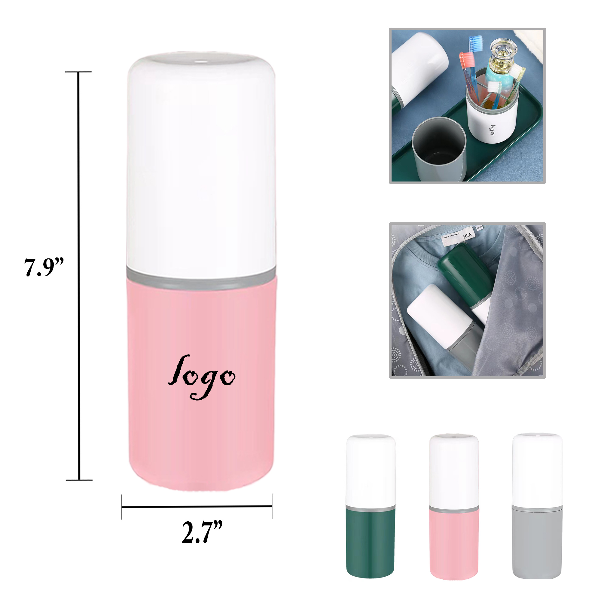 MOQ100 Compact Travel Toothbrush Cup 4