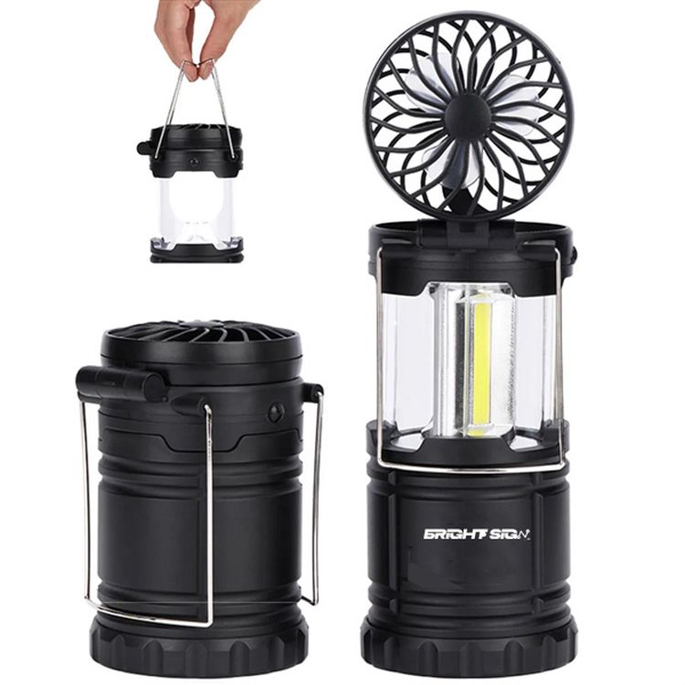 2-in-1 LED Battery Camping Hanging Fan Lantern 1