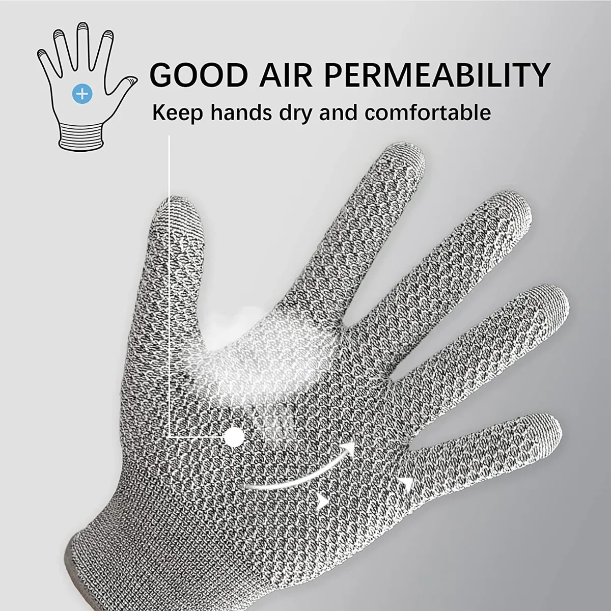 Level 5 Cut Proof Chainmail  Kitchen Safety HPPE Gloves 3