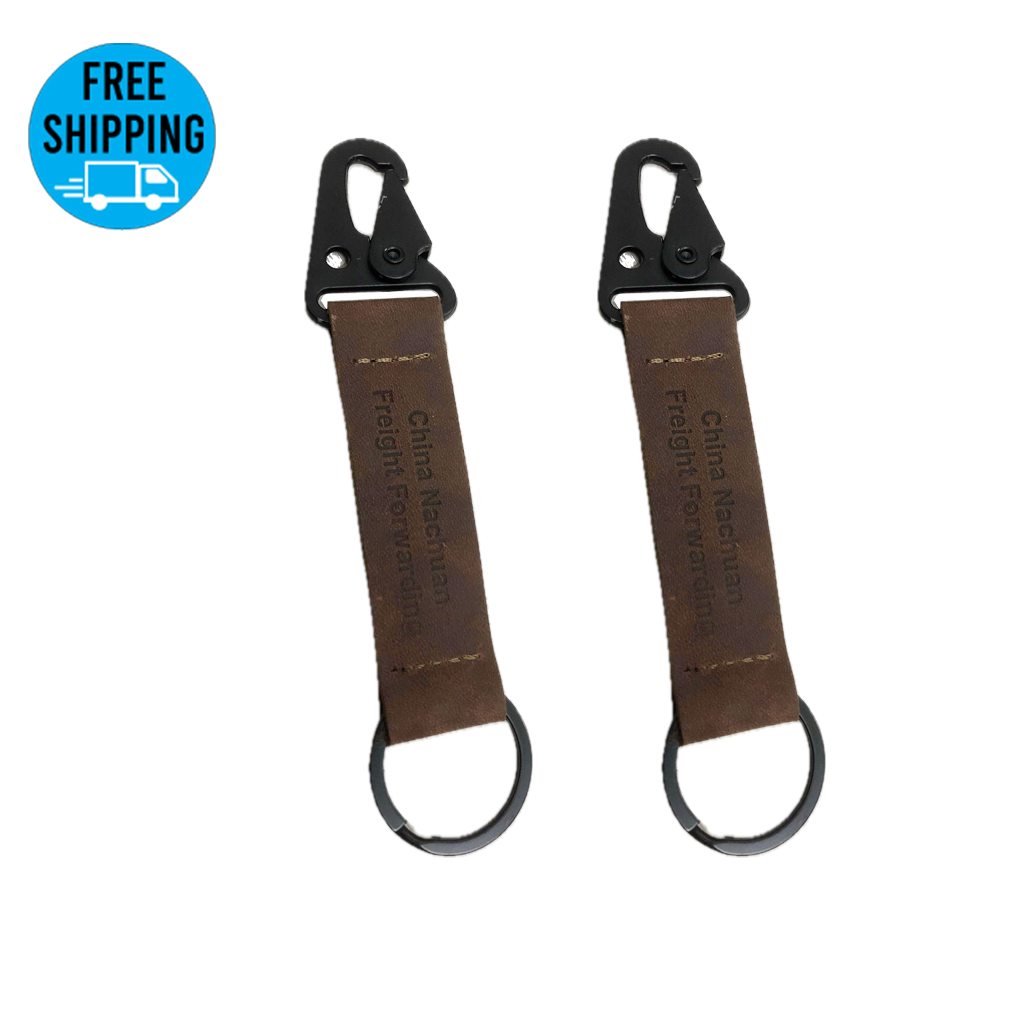 Full Grain Leather Carabiner Keychain 1