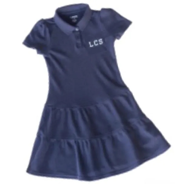 K-2nd Youth Polo Dress: Navy (Girls K-5) 2