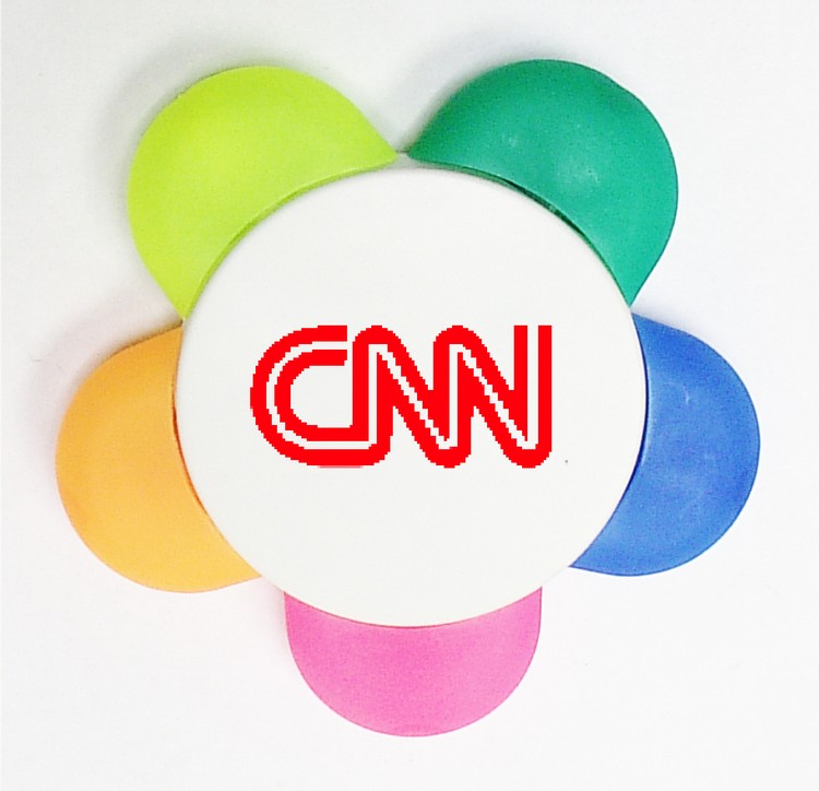 Flower shape highlighter with five different colors.